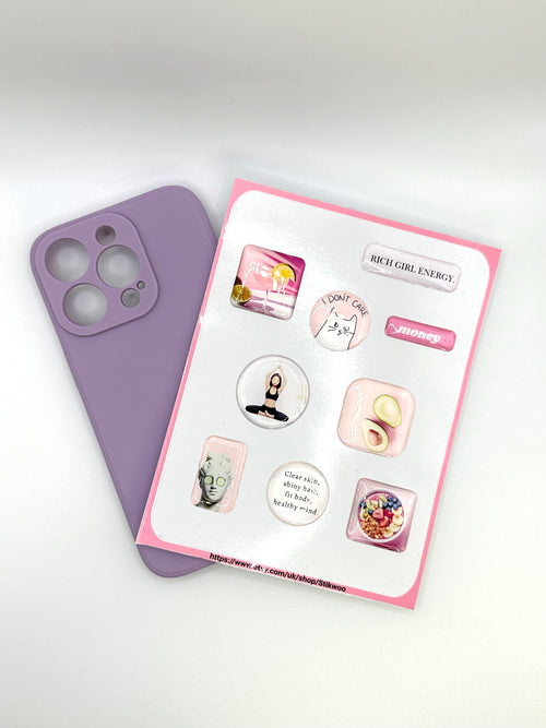 3D Sticker Sheet | Glow up goals edition | resin sticker set | motivational decals | journaling planner accesories | waterproof stickers