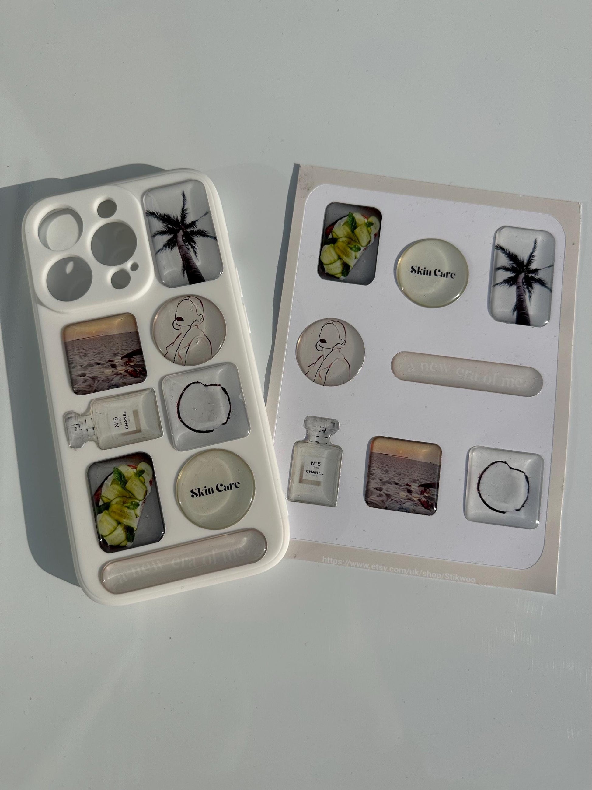 3D Sticker Sheet | Self care edition l resin sticker set | motivational decals | journaling planner accesories | waterproof stickers