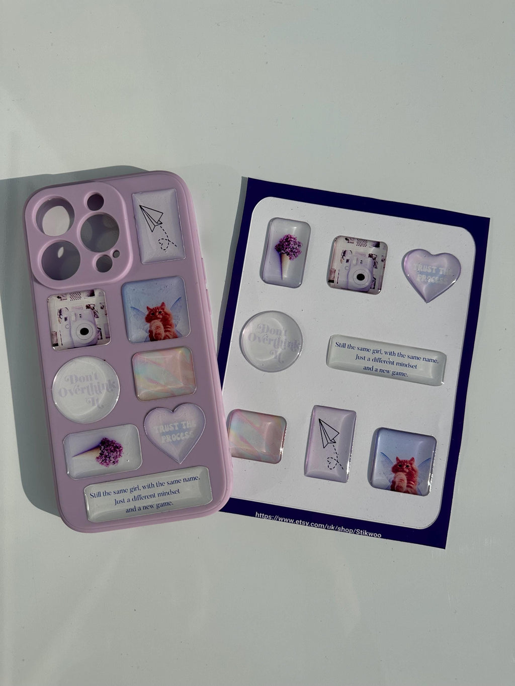3D Sticker Sheet | Velvet vision edition | resin sticker set | motivational decals | journaling planner accesories | waterproof stickers