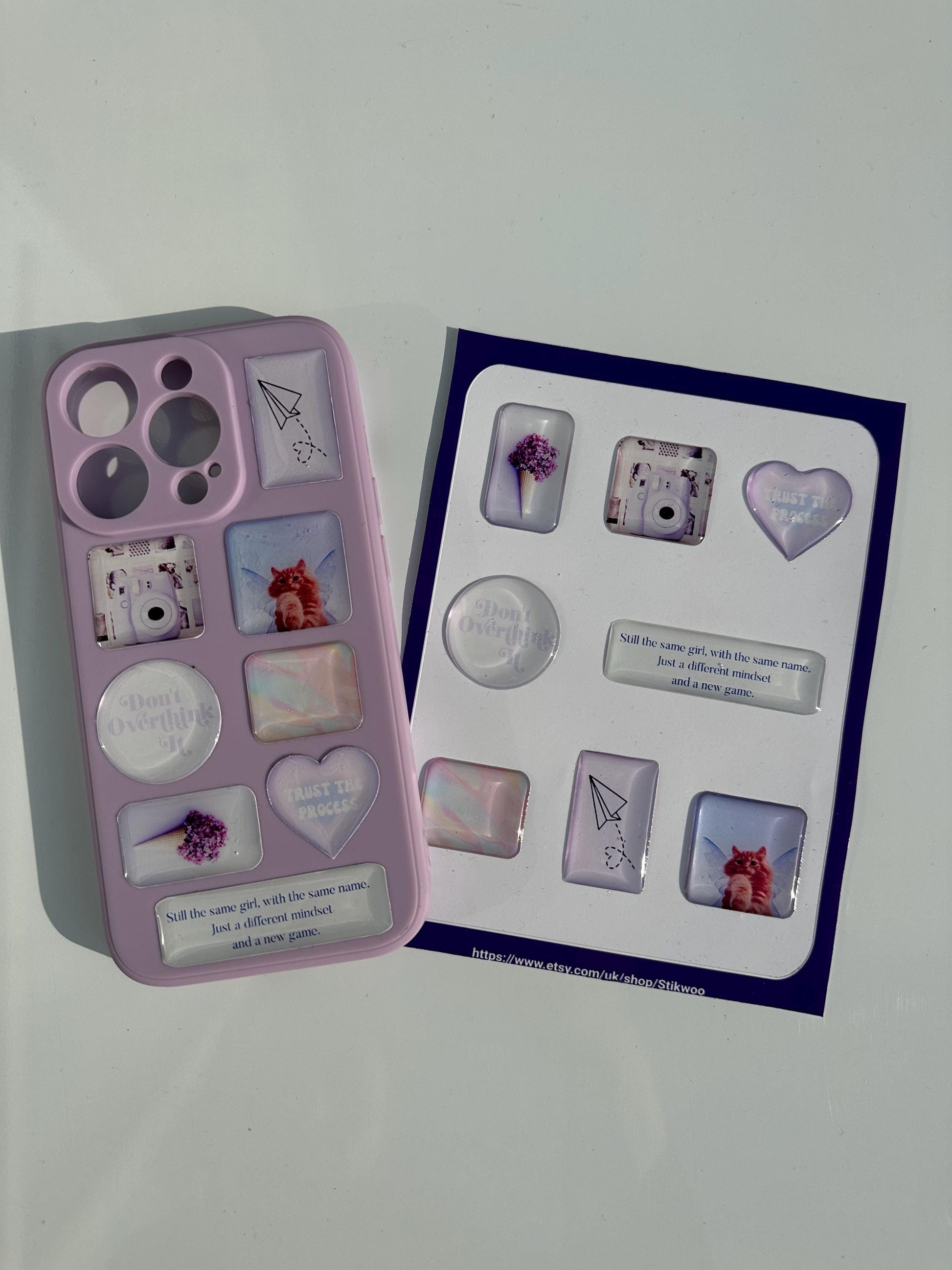 3D Sticker Sheet | Velvet vision edition | resin sticker set | motivational decals | journaling planner accesories | waterproof stickers