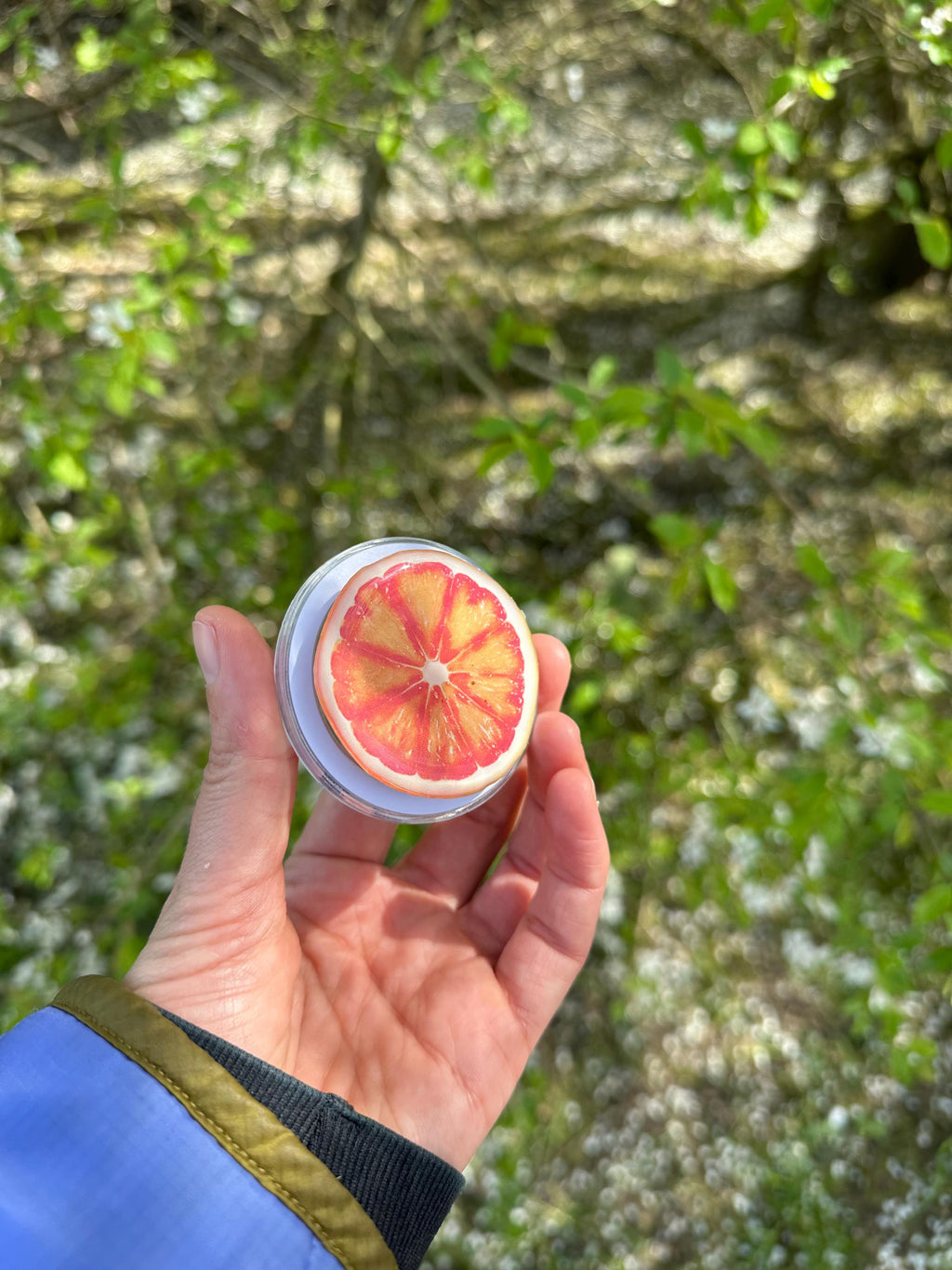 Orange Fruit Phone Grip – Cute Aesthetic Phone Holder for iPhone & Android | Fruit Stand | Fun Phone Accessory | Gift for Fruit Lovers