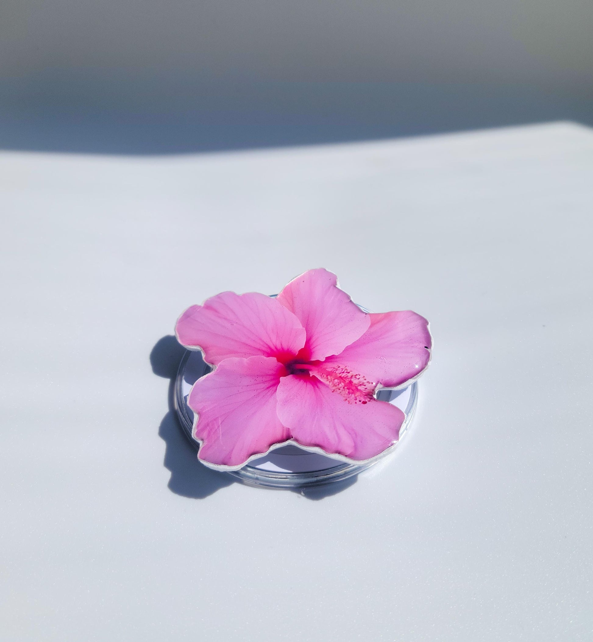 Pink Hibiscus MagSafe Phone Grip – Tropical Flower Phone Grip | Floral MagSafe Stand | Aesthetic Phone Accessory for iPhone