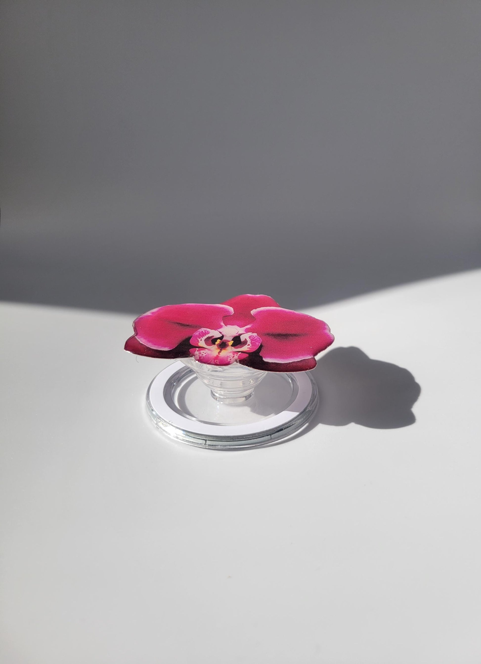 Pink Orchid MagSafe Phone Grip– Elegant Floral Phone Grip | Modern Orchid iPhone Accessory