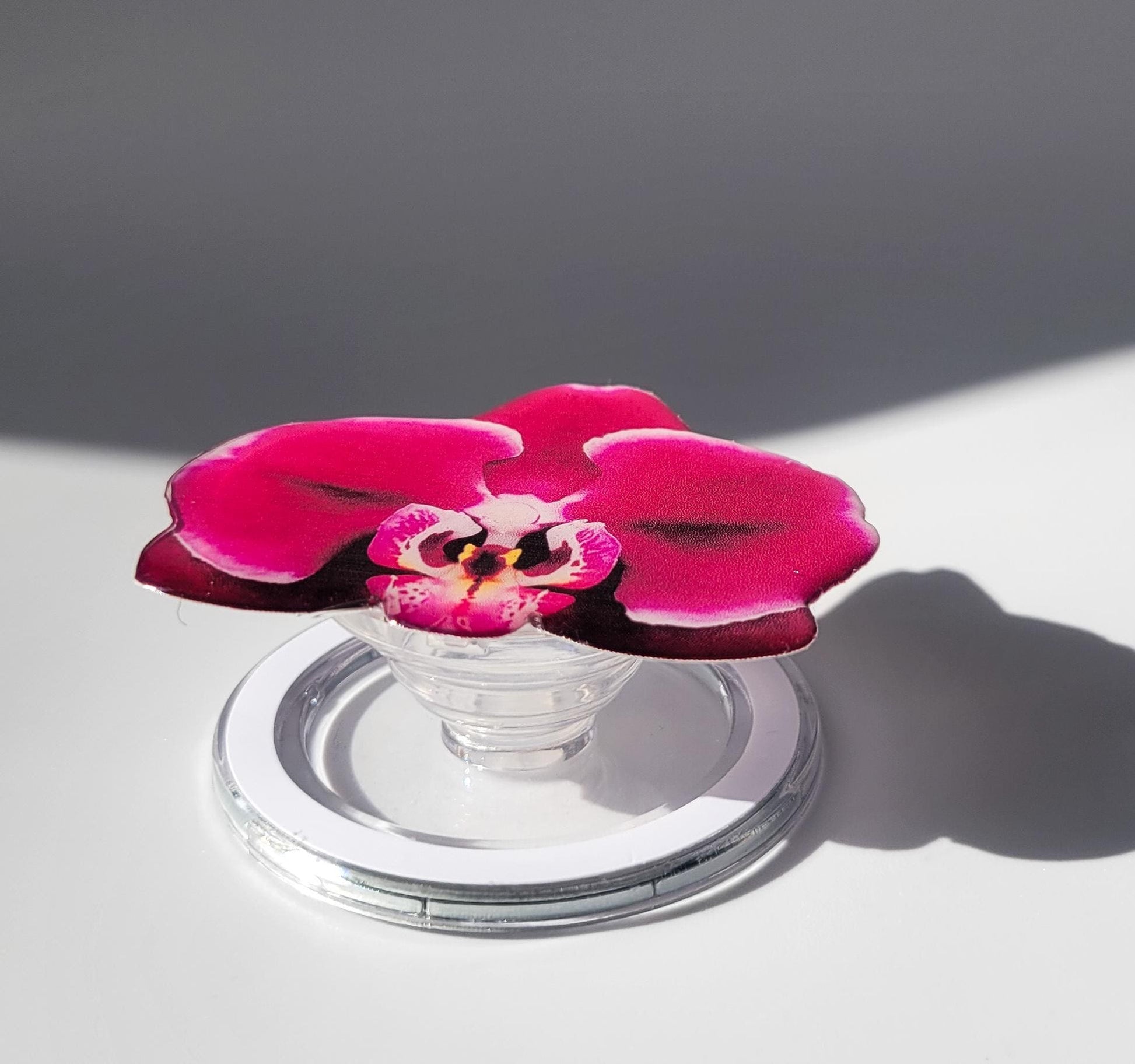 Pink Orchid MagSafe Phone Grip– Elegant Floral Phone Grip | Modern Orchid iPhone Accessory