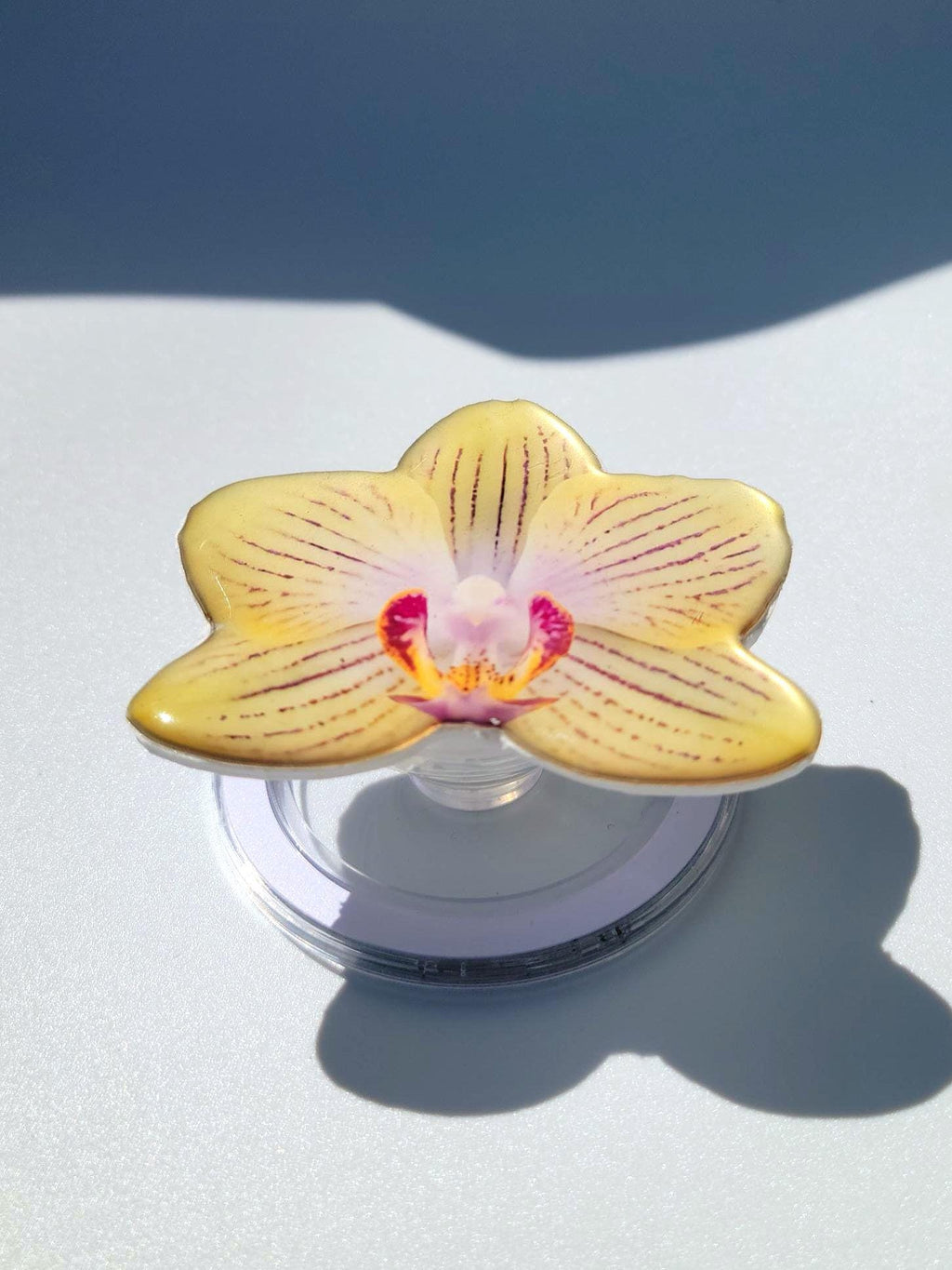 Yellow Orchid MagSafe Phone Grip – Elegant Floral Phone Grip | Minimalist Easter Lily iPhone Accessory