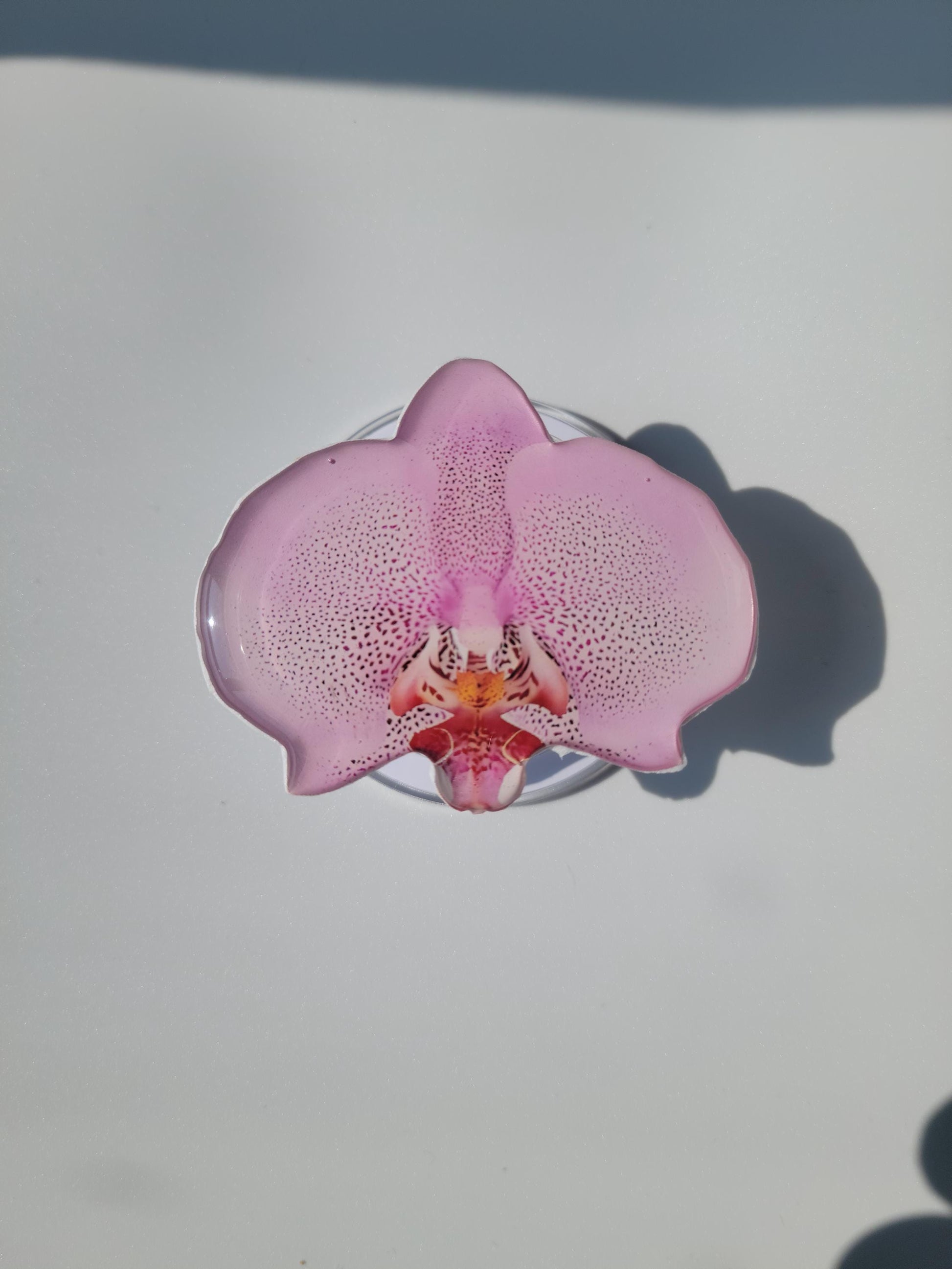 Pink Orchid MagSafe Phone Grip – Elegant Floral Phone Grip | Modern Orchid iPhone Accessory