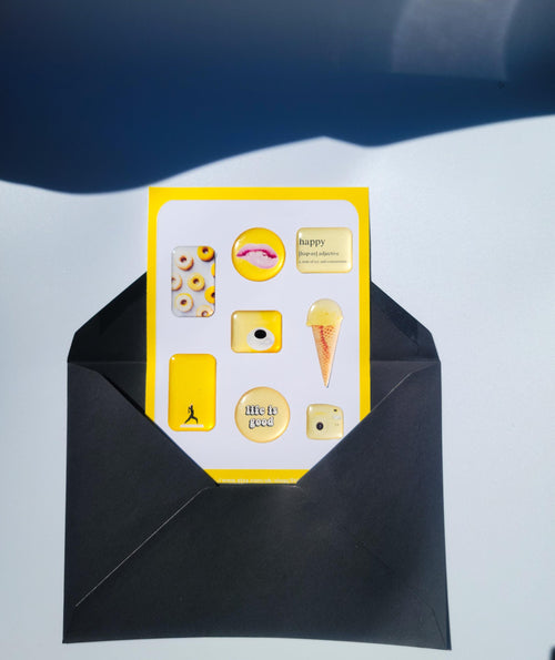 3D Sticker Sheet | Bright Beats edition | resin sticker set | motivational decals | journaling planner accesories | waterproof stickers