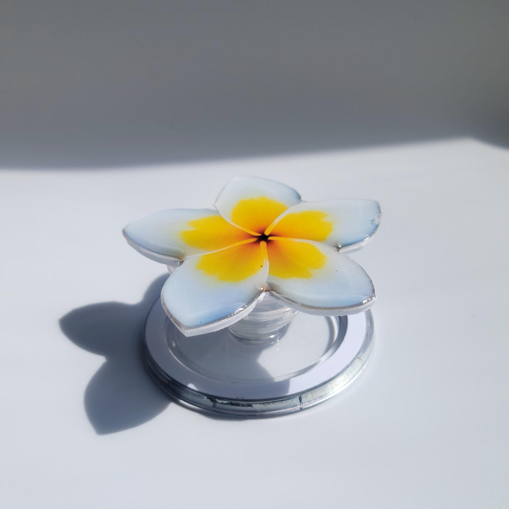 Plumeria MagSafe Phone Grip – Tropical Flower Phone Grip | Minimalist Floral MagSafe Accessory