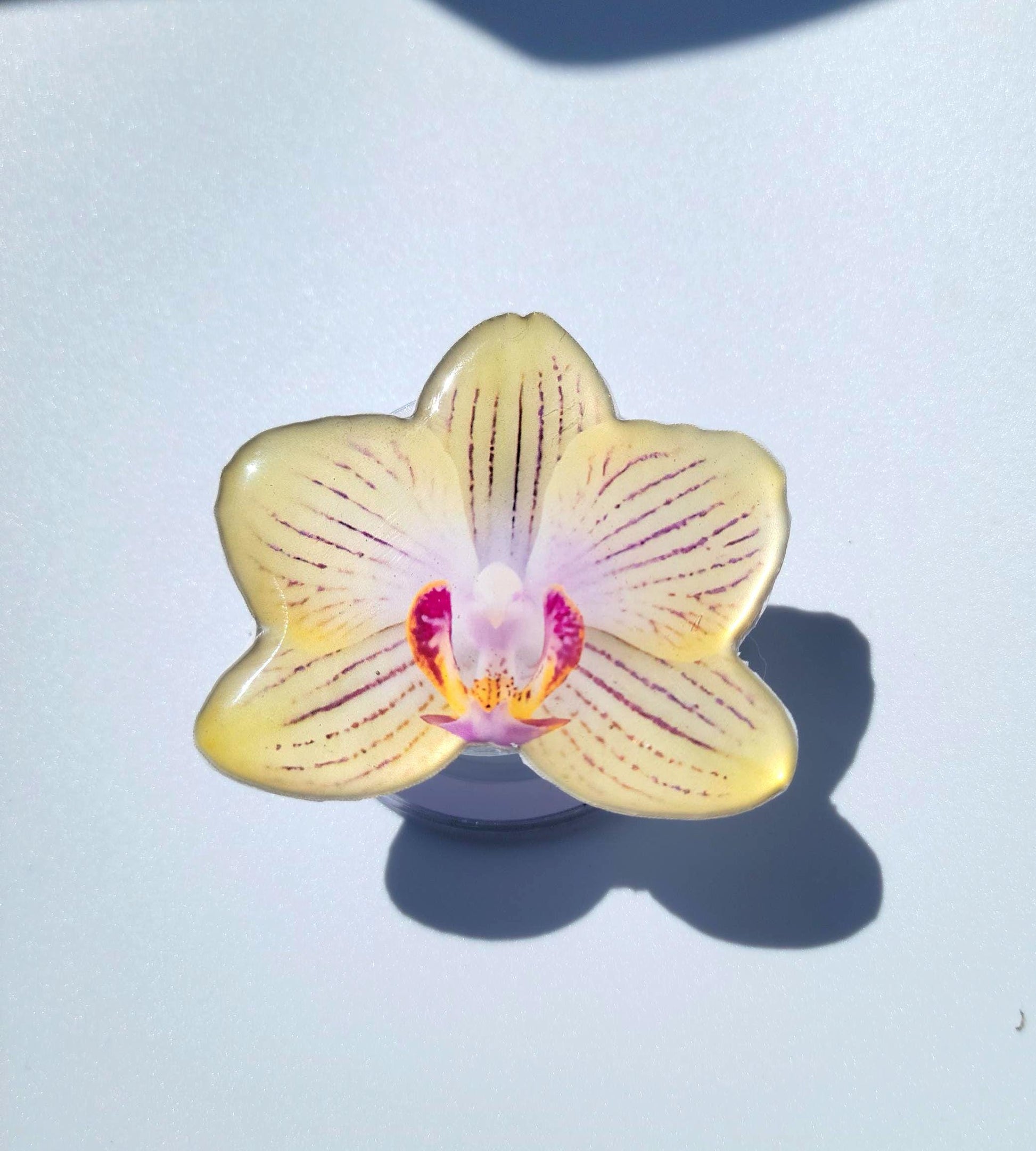 Yellow Orchid MagSafe Phone Grip – Elegant Floral Phone Grip | Minimalist Easter Lily iPhone Accessory