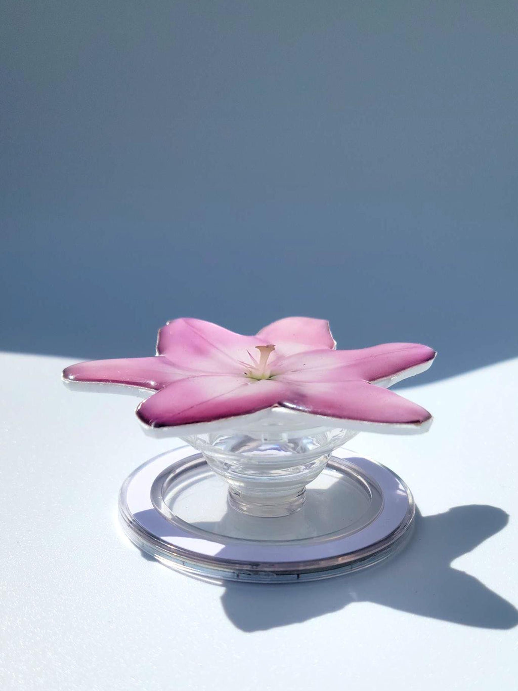Pink Lily MagSafe Phone Grip – Elegant Floral Phone Grip | Minimalist Easter Lily iPhone Accessory