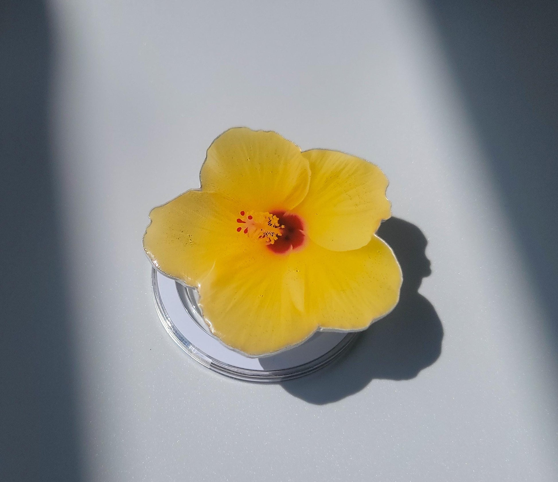 Yellow Hibiscus Magnetic Phone Grip
