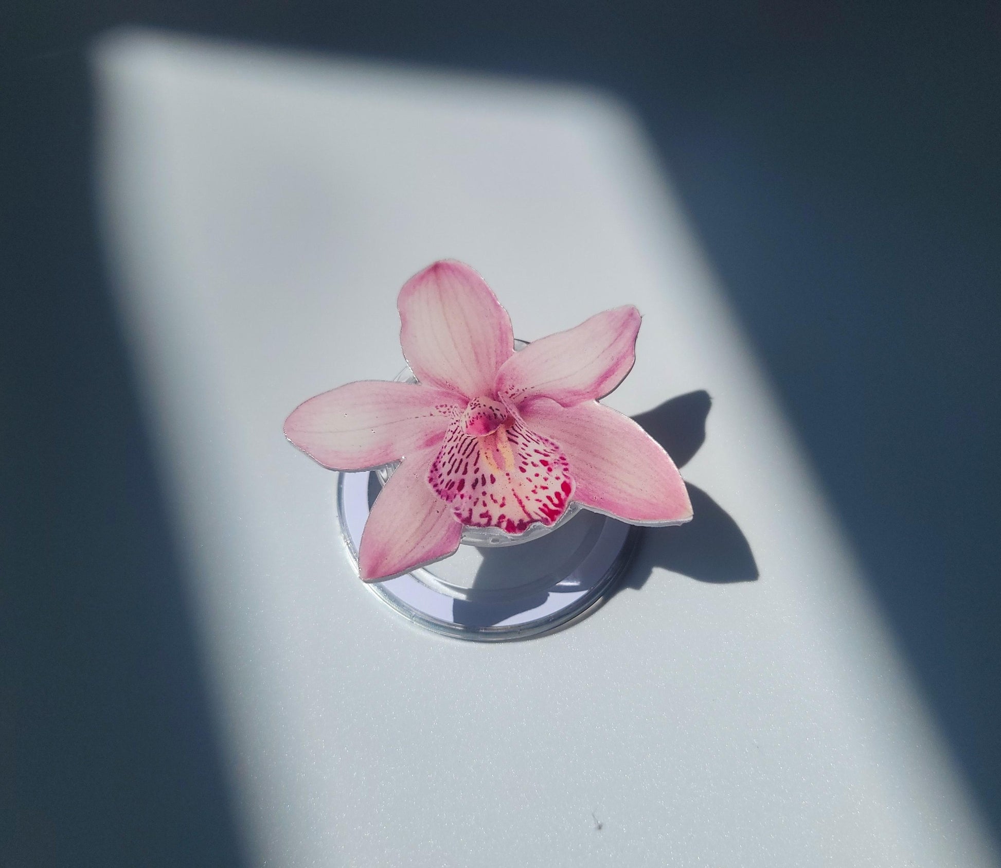 Pink Orchid Magnetic Phone Grip